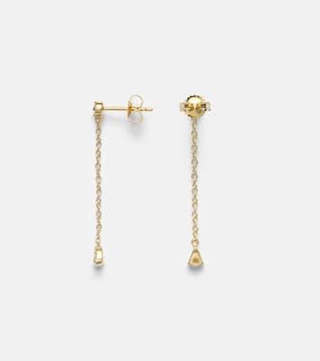 Perfect Pear 14kt gold drop earrings with diamonds | Stone and Strand