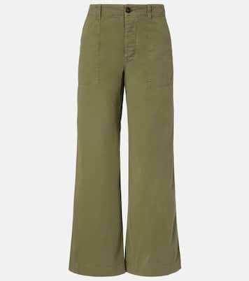 Leon mid-rise cotton twill wide-leg pants | Nili Lotan