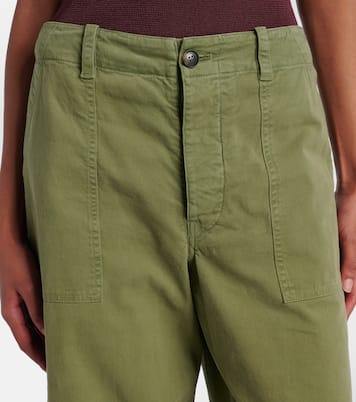 Leon mid-rise cotton twill wide-leg pants | Nili Lotan