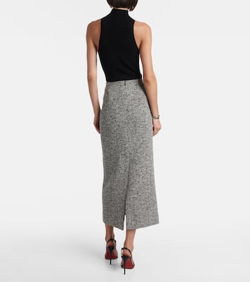 Falda tubo de bouclé en mezcla de algodón | Oscar de la Renta