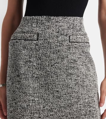 Falda tubo de bouclé en mezcla de algodón | Oscar de la Renta