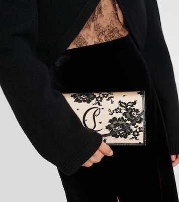 Loubi54 Small lace clutch | Christian Louboutin
