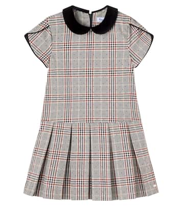 Checked pleated dress | Tartine et Chocolat