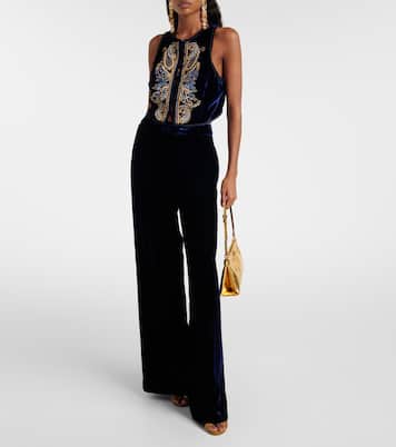 Velvet wide-leg pants | Etro