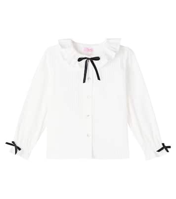 Camisa Betty de algodón a rayas con lazo | La Coqueta