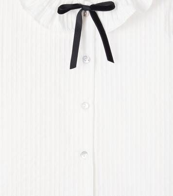 Camisa Betty de algodón a rayas con lazo | La Coqueta