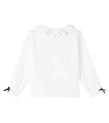 Camisa Betty de algodón a rayas con lazo | La Coqueta