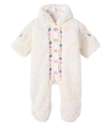 Baby Floral embroidered teddy onesie | Louise Misha