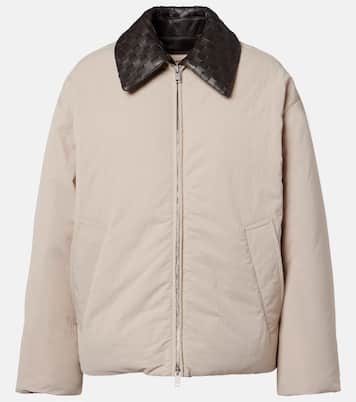 Intrecciato leather-trimmed down jacket  | Bottega Veneta