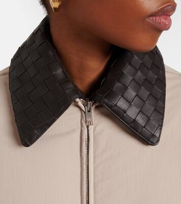 Intrecciato leather-trimmed down jacket  | Bottega Veneta