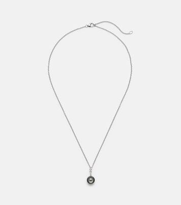 Halskette aus 18kt Weißgold mit Diamanten und Südseeperle | Mikimoto