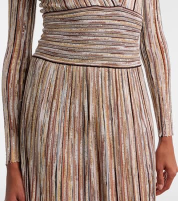 Sequined striped maxi dress | Missoni