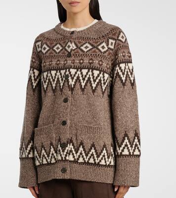 Fair Isle jacquard wool-blend cardigan | Polo Ralph Lauren