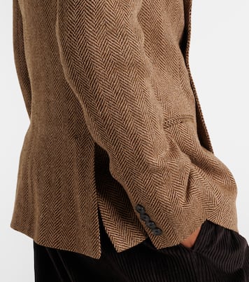 Herringbone linen, wool, and silk blazer | Polo Ralph Lauren