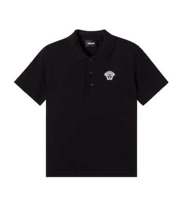Medusa cotton piqué polo shirt | Versace Kids