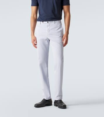 Pantaloni slim in cotone e seta | Slowear