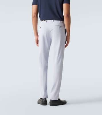 Pantaloni slim in cotone e seta | Slowear