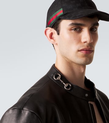 قبعة كاب بيسبول GG Canvas Web Stripe | Gucci