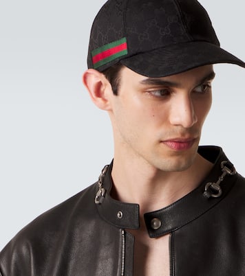 قبعة كاب بيسبول GG Canvas Web Stripe | Gucci