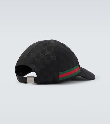 قبعة كاب بيسبول GG Canvas Web Stripe | Gucci