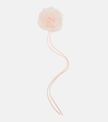 Ario floral-appliqué silk chiffon brooch | Max Mara