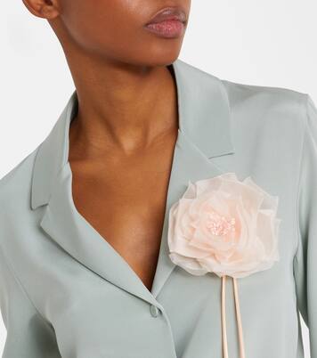Ario floral-appliqué silk chiffon brooch | Max Mara
