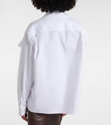 Bow-detail cotton poplin blouse | Saint Laurent