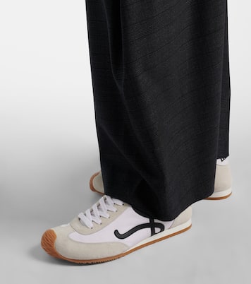 Ballet Runner 2.0 suede-trimmed sneakers | Loewe