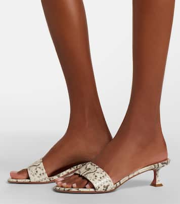 Pantoletten Andreea aus Leder | Amina Muaddi