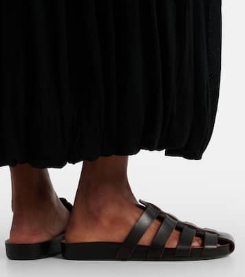 Dusty leather fisherman sandals | JUDE