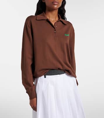Silk-blend polo sweater | Prada