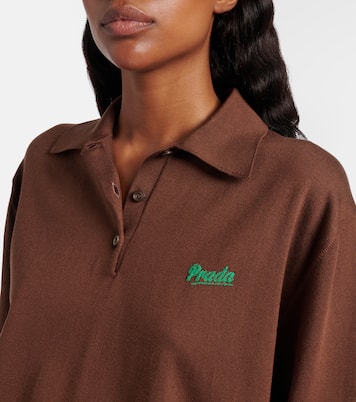 Silk-blend polo sweater | Prada