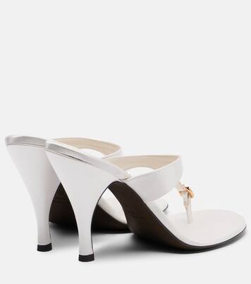 Kiss And Tell embellished satin thong sandals | Herbert Levine