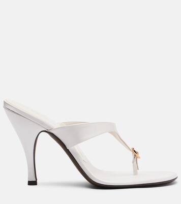 Kiss And Tell embellished satin thong sandals | Herbert Levine