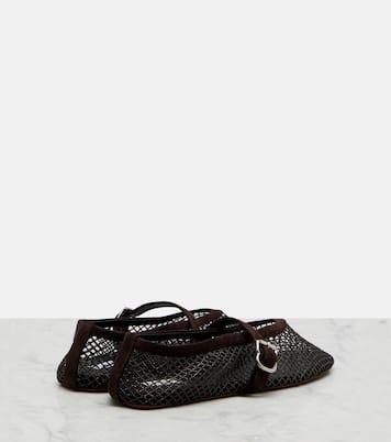 Fishnet embellished Mary Jane flats | Alaïa