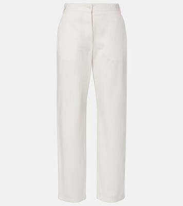 Fael cotton poplin straight pants | The Row