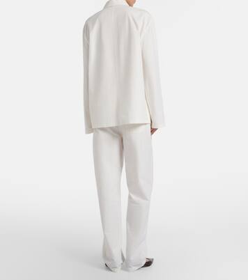 Fael cotton poplin straight pants | The Row