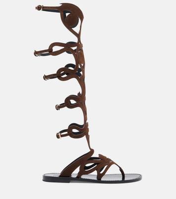صندل من الجلد السويدي Gladiator | Pucci