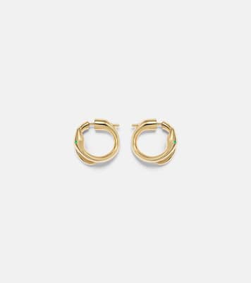 Ohrringe Spiral Cobra aus 18kt Gelbgold mit Smaragden | Ileana Makri