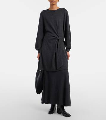 Abrielle gathered cashmere sweater dress  | Lisa Yang