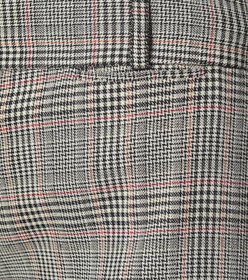 Pantalon ample Metropolitan en laine mélangée à carreaux | Frame