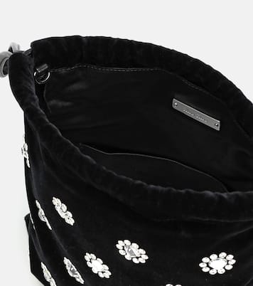 Embellished velvet drawstring pouch | Miu Miu