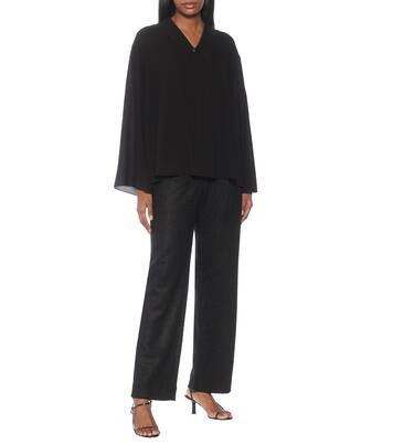 Pantalon Nicola en tweed de laine mélangée | Deveaux New York