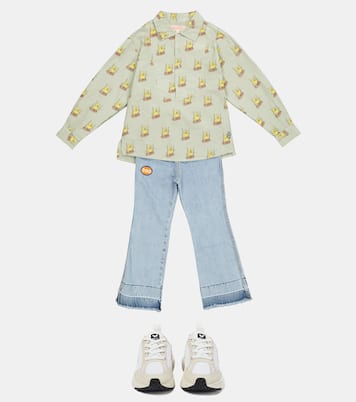 Mandrill bird-print cotton shirt | The Animals Observatory