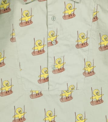 Mandrill bird-print cotton shirt | The Animals Observatory