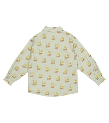 Mandrill bird-print cotton shirt | The Animals Observatory
