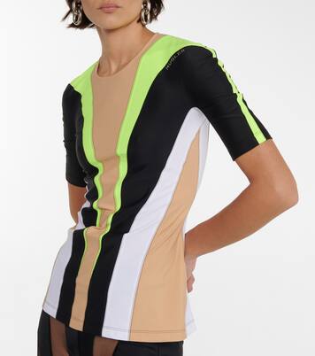 Top rayé à logo | Mugler