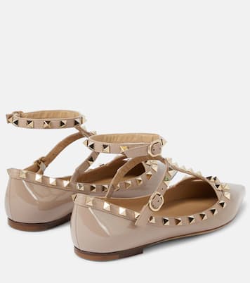 Rockstud patent leather ballet flats | Valentino Garavani