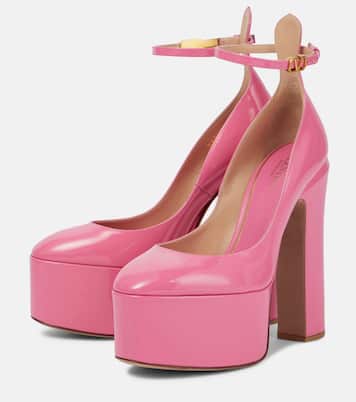 Plateau-Pumps Tan-Go 155 aus Lackleder | Valentino Garavani