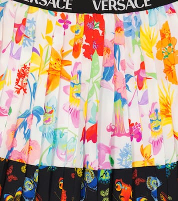 Jupe Jardin imprimée à plis | Versace Kids